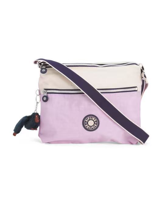 【預購】KIPLING N091221 Annabelle 斜挎包 (粉紫色拼米白色)