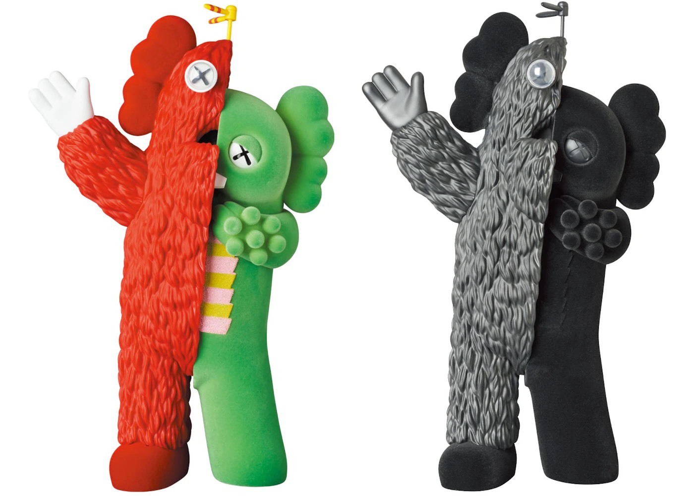【APAIR】出清 KAWS KACHAMUKKU VINYL FIGURE GREEN RED BLACK SET 紅黑 整套販售