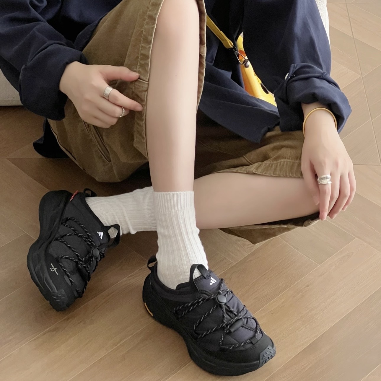 ADIDAS TERREX FREEHIKER LT MULE 全黑 厚底 烏龍麵 緩震 穆勒鞋 KH5329