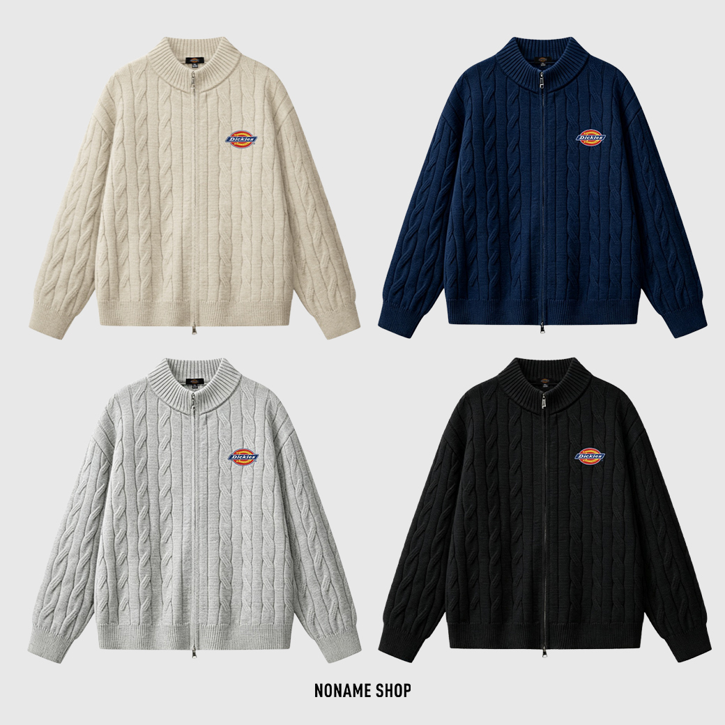 DICKIES 麻花 針織 毛衣 雙拉鍊 外套 四色 (男/女同款)