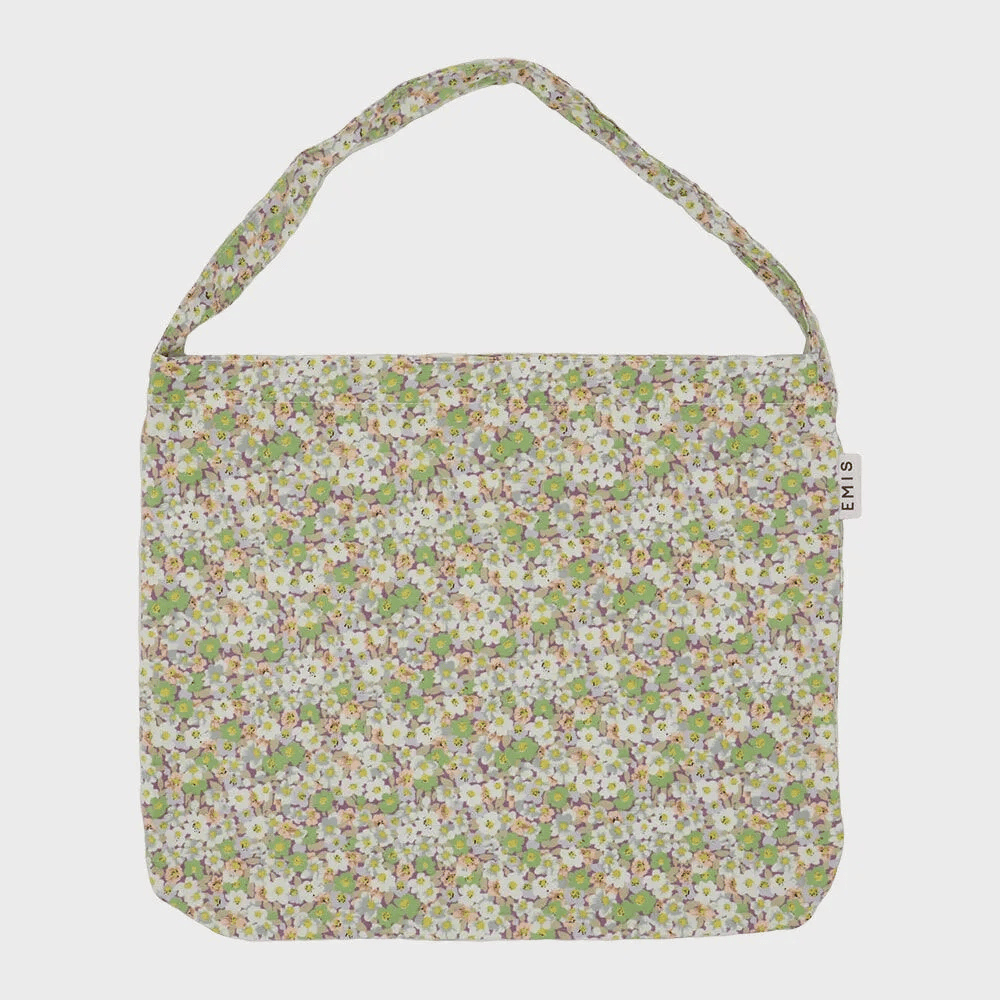 EMIS｜PASTEL FLOWER CORDUROY ECO BAG [2 colors]