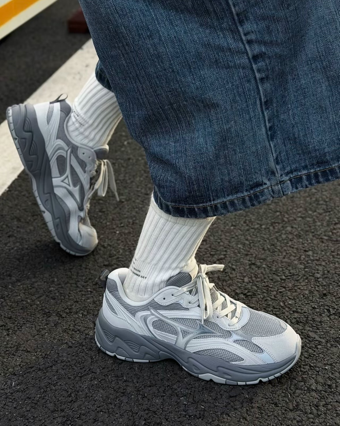 Mizuno Trainer 2K V2 美津濃 復古 增高 厚底 冰川灰