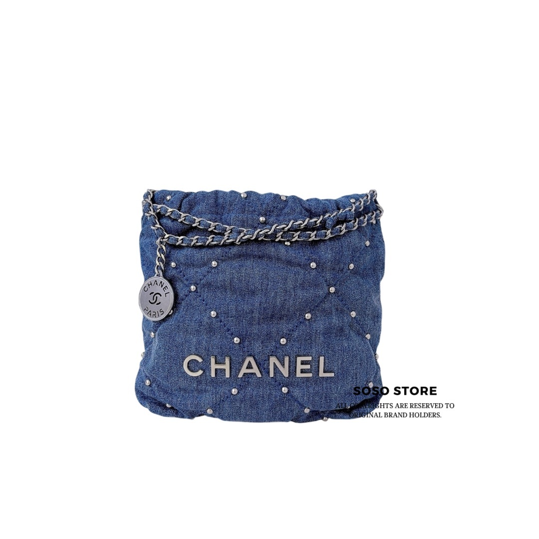 Chanel 22 Mini Handbag - Blue / SHW