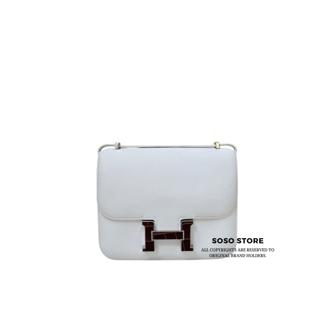 Hermes Constance 18- White / SHW