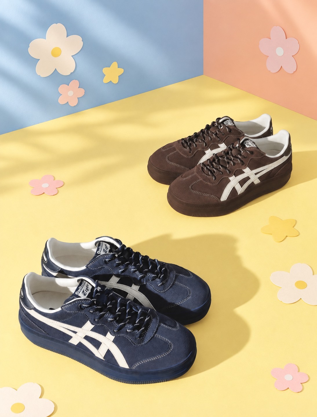 Onitsuka Tiger Tokuten CHUNK 鬼塚虎 厚底 麂皮 德訓 藍 棕 兩色 1183C561-400 1183C561-200
