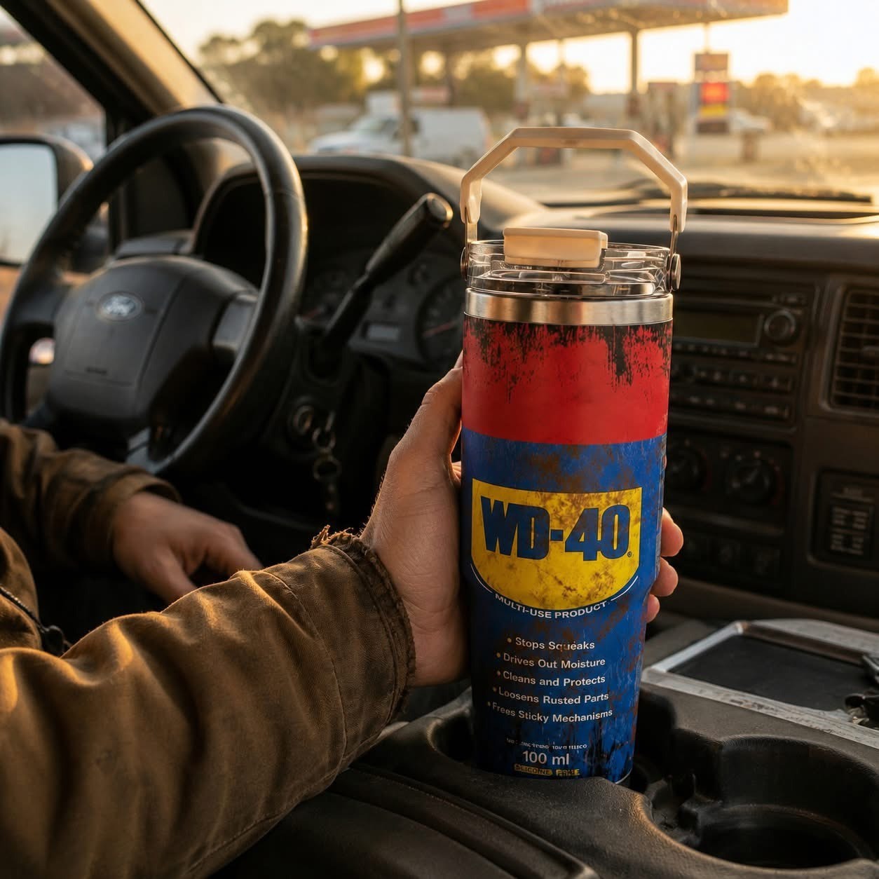 復古工業 WD-40 造型 不鏽鋼 保溫杯 冰霸杯