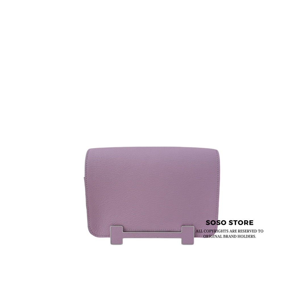Hermes Geta Bag - Pinkish Purple/ SHW