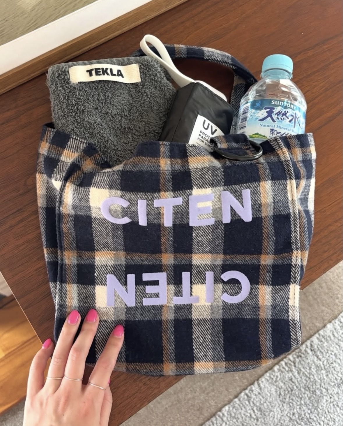 #預購 🇯🇵日本 CITEN 立體LOGO 格紋托特包 S號