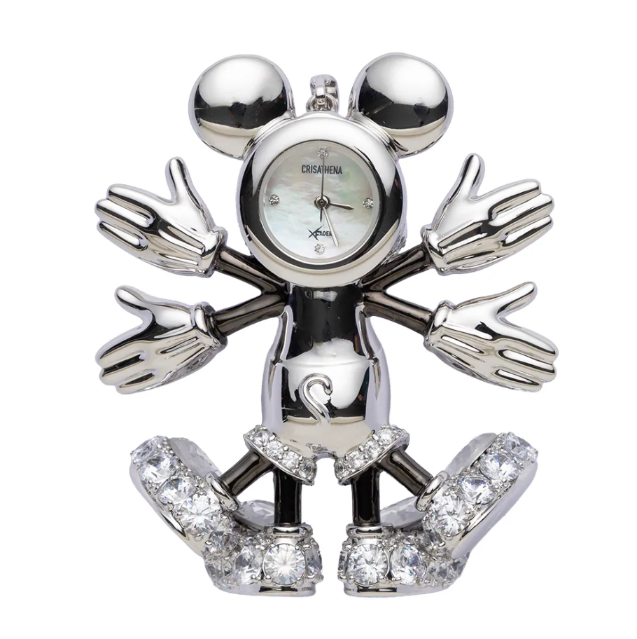 C68 Crisathena X Snowangel Mickey Pendant in Silver,White