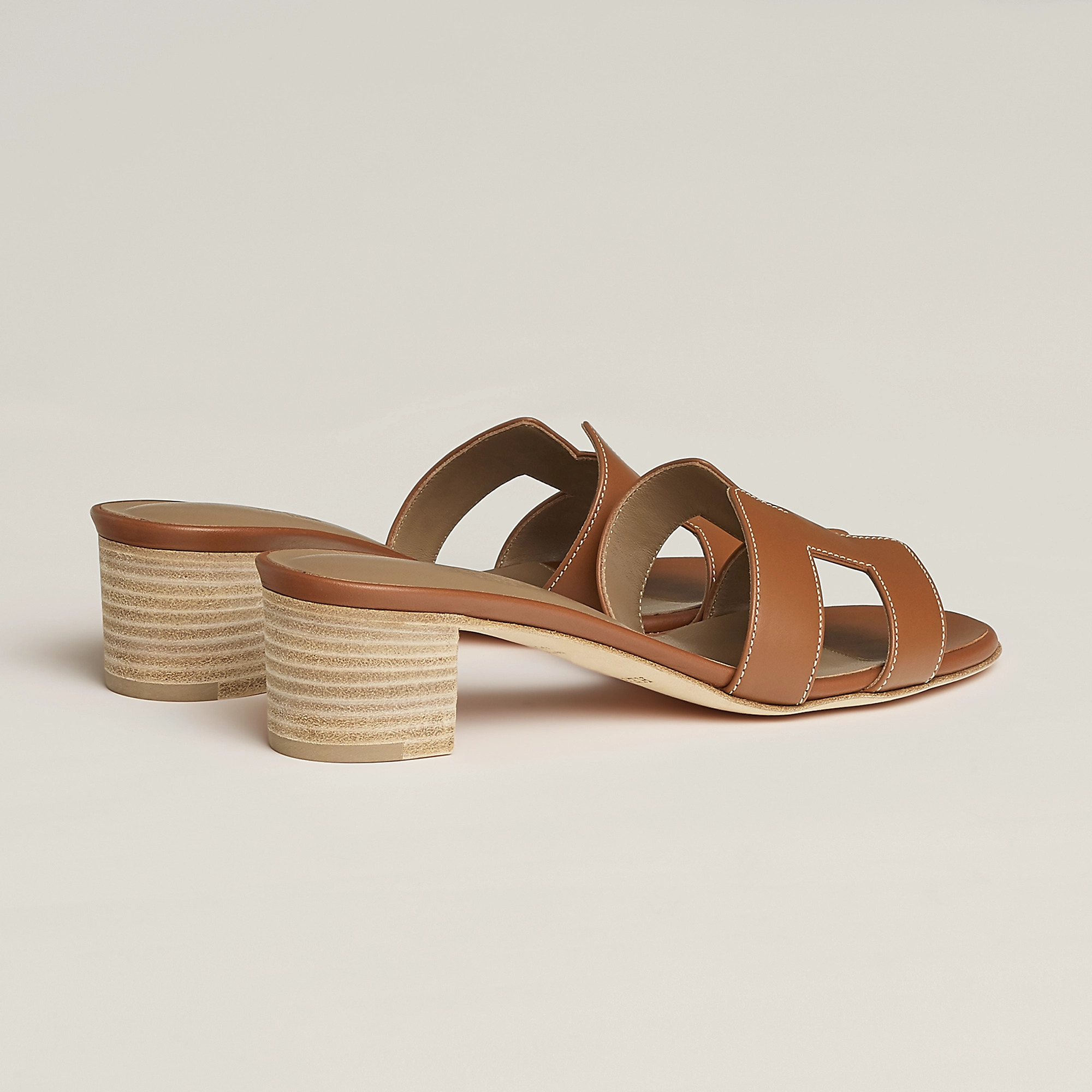 Hermes Oasis sandals gold