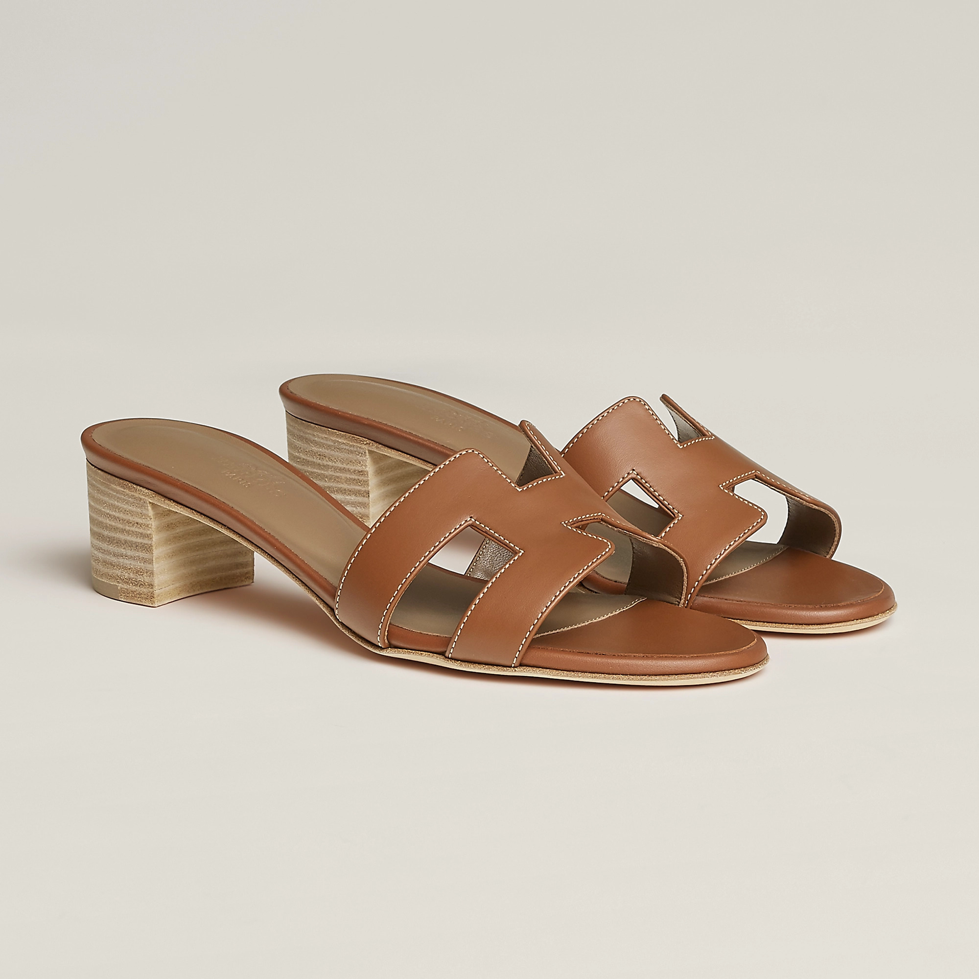 Hermes Oasis sandals gold