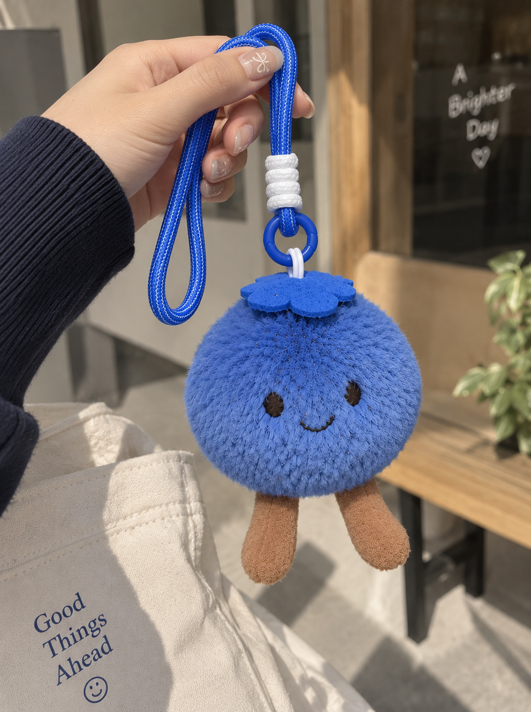 【現貨】攔霉運 BLUEBERRY 藍莓寶寶 毛絨 藍莓吊飾