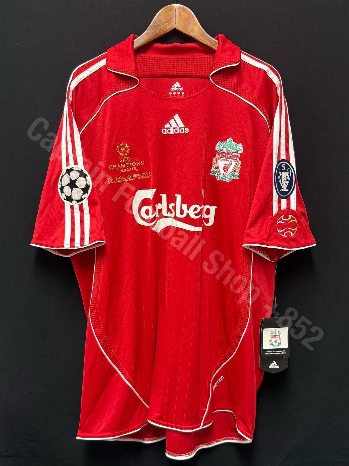 (Player Issue) Liverpool 2006-2007 UEFA Champions League Final Adidas Home Player Issue Shirt #8 GERRARD