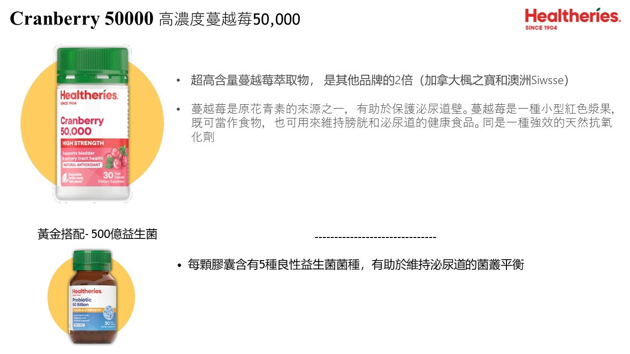 (J) 高濃度蔓越莓50000(30粒) (買1送1,平均$104.5/件) - Healtheries #2209HE