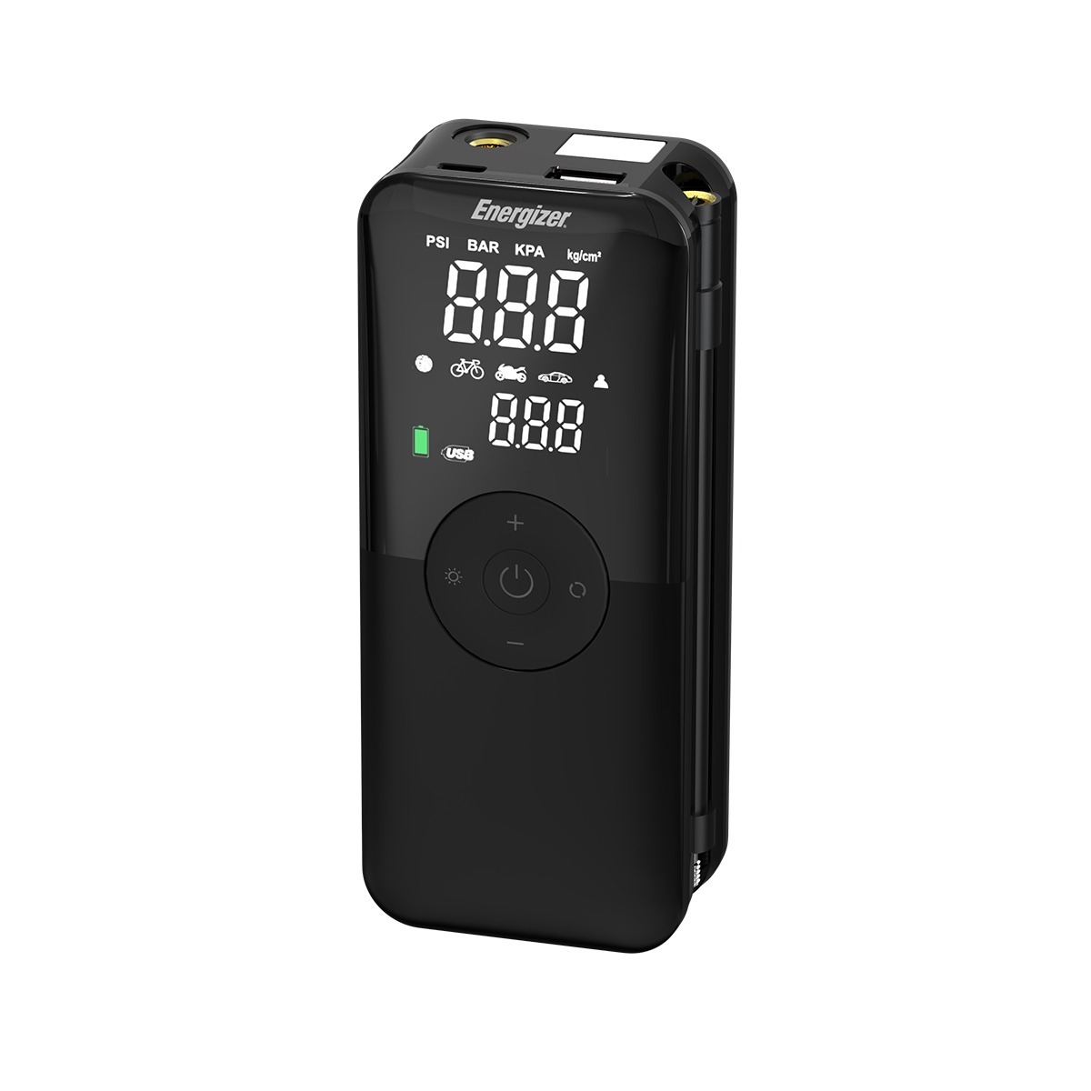 Energizer 勁量 PAC5200 便攜式車用胎壓充氣泵 + 行動電源