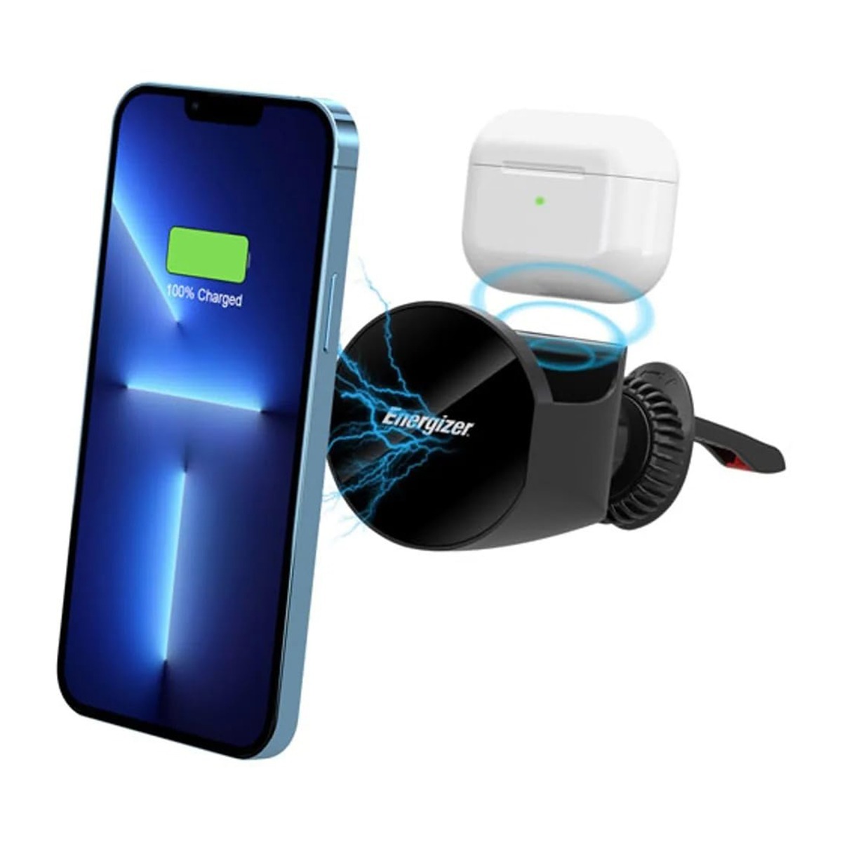 Energizer ECA002 2-in-1 Wireless MagSafe Car Mount & Earphone