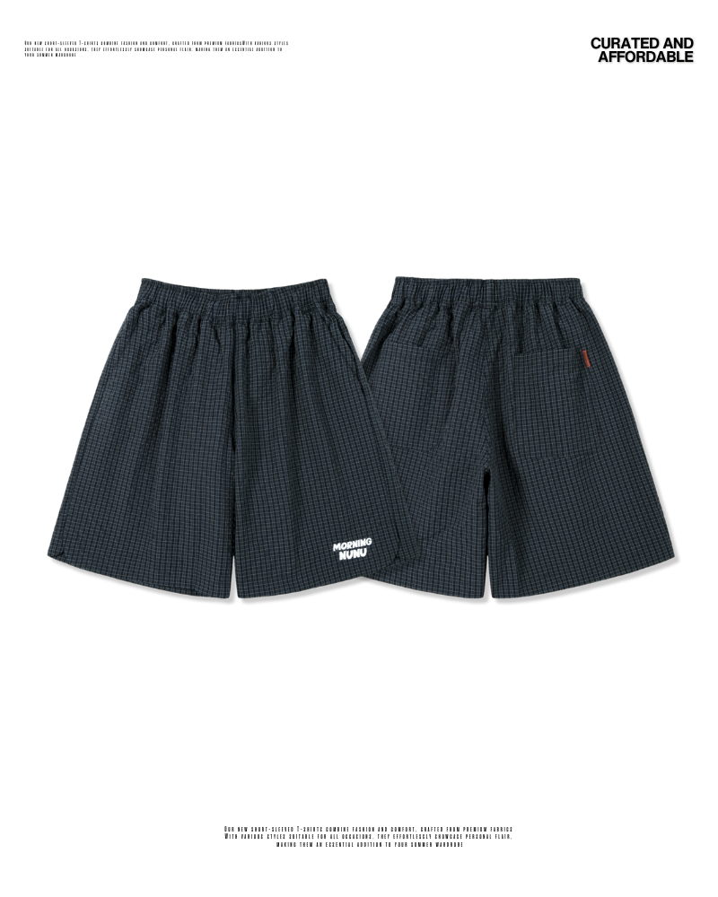 SBG MR.ChiChi 刺繡格紋開叉短褲
