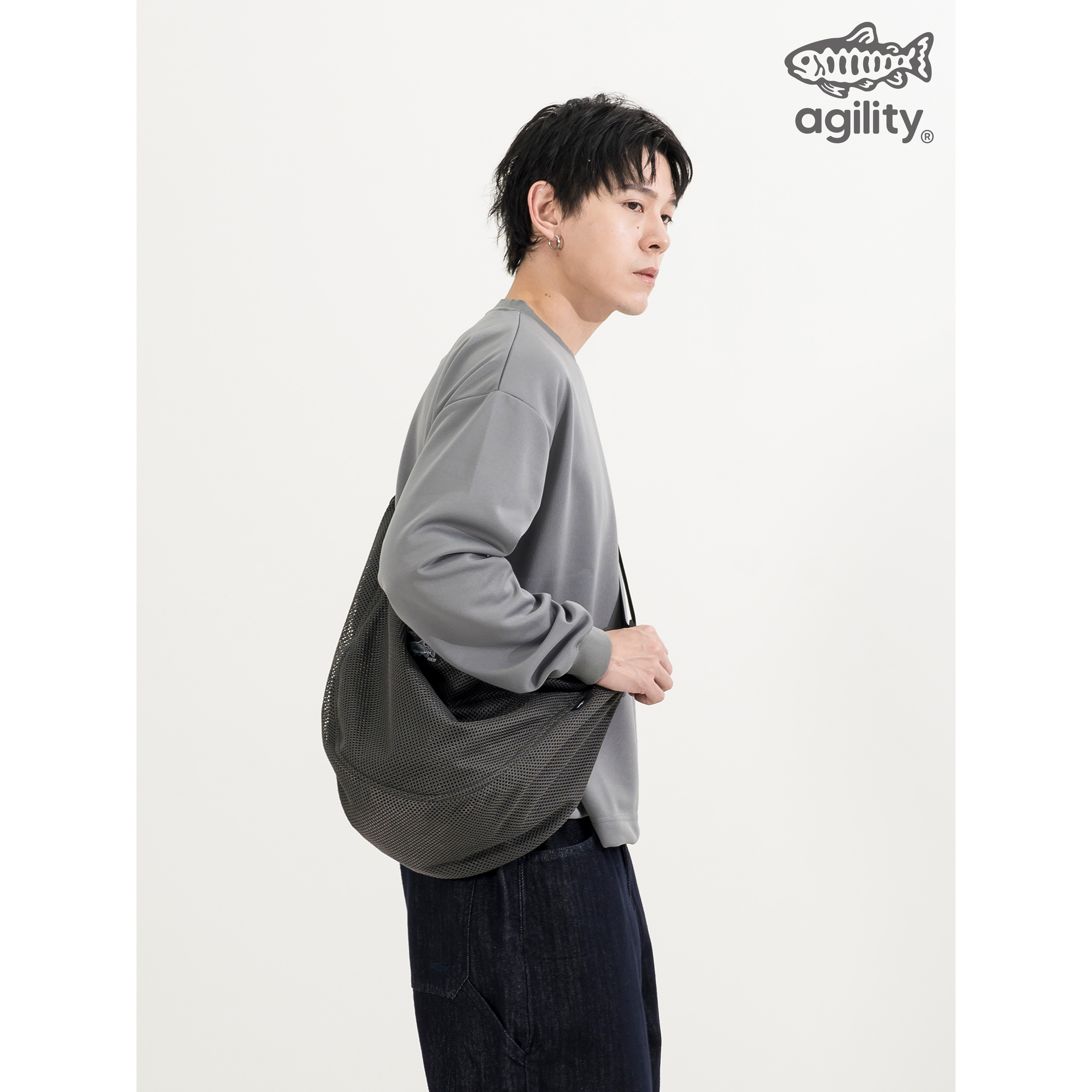 AGILITY Mesh Crossbody Bag 網布 半月包 側背包 [B-MB2]