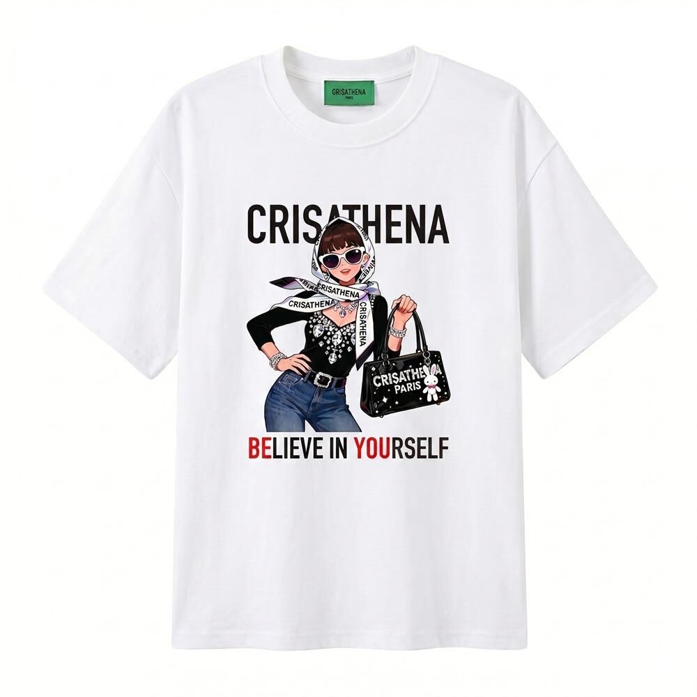 C86 Crisathena Believe In Yourself T-Shirt in White｜CT-CH2650-WHT