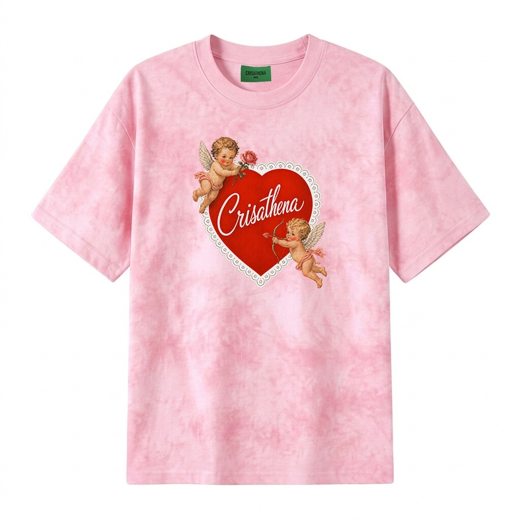 C90 Crisathena Angels T-Shirt in Pink,Tie-Dye｜CT-CH2630-PNK