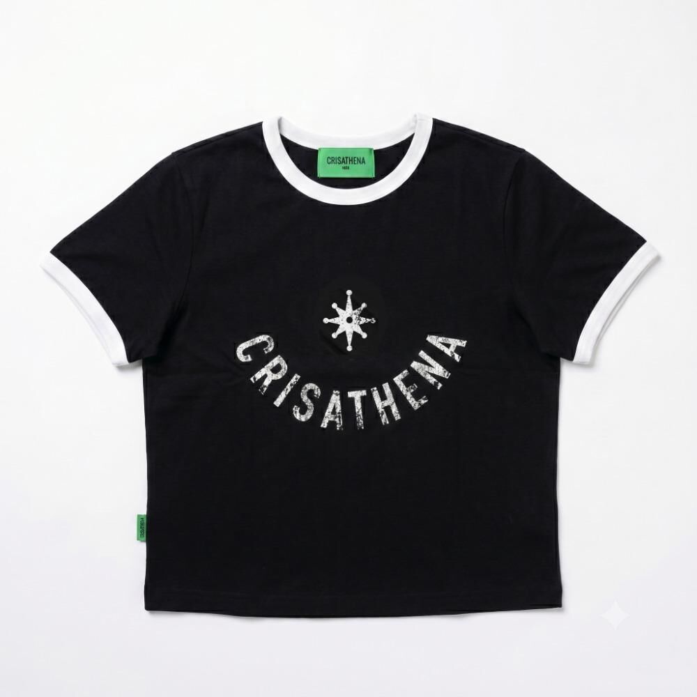 C96 Crisathena 8 Qualities Star Slim Fit 黑色,白色 T恤｜CT-CH2670-BLK_WHT