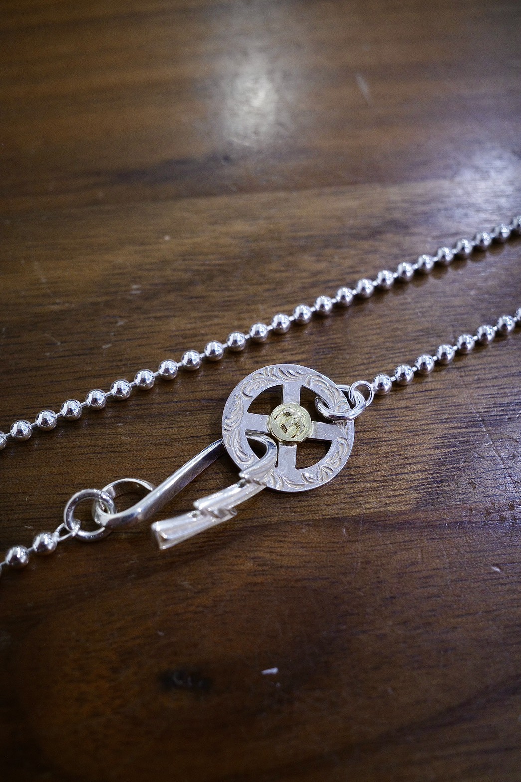 唐草點金輪/銀閃電扣 Ball Chain 60cm Set*