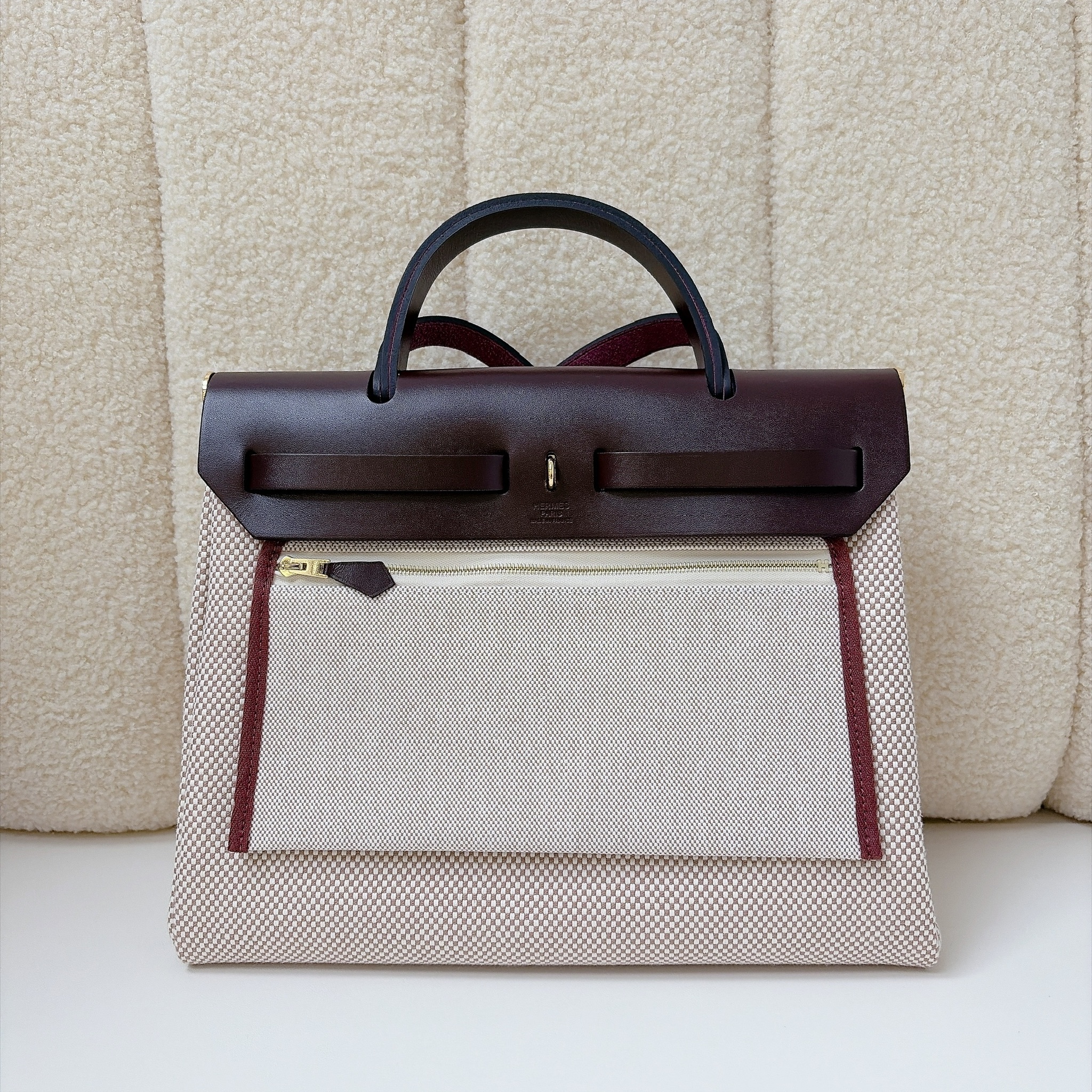 Hermes Herbag Zip 31- Beige / GHW