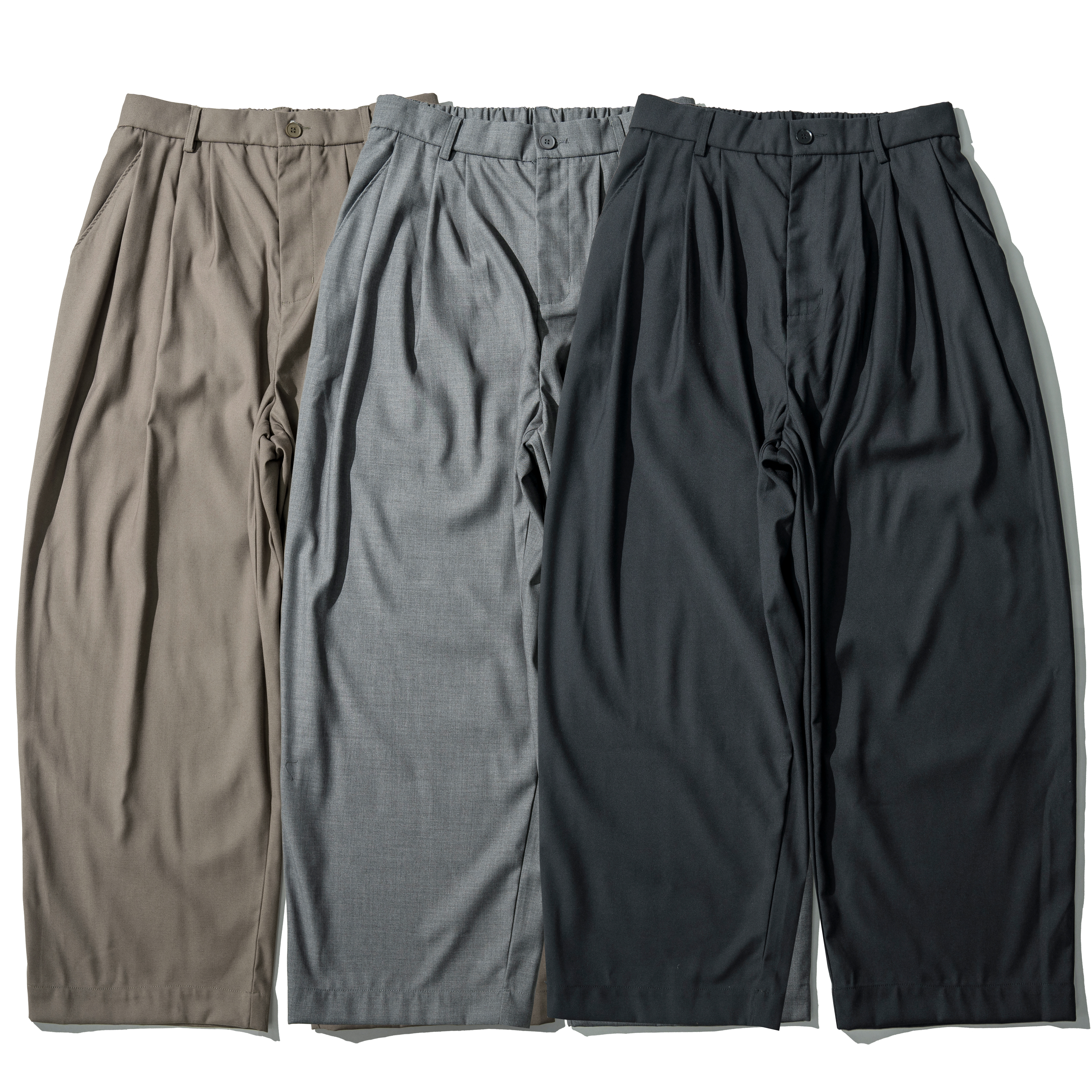 AGILITY Triple Pleated Wide Leg Pants 三褶線 寬筒落地 西裝長褲 [AC15]