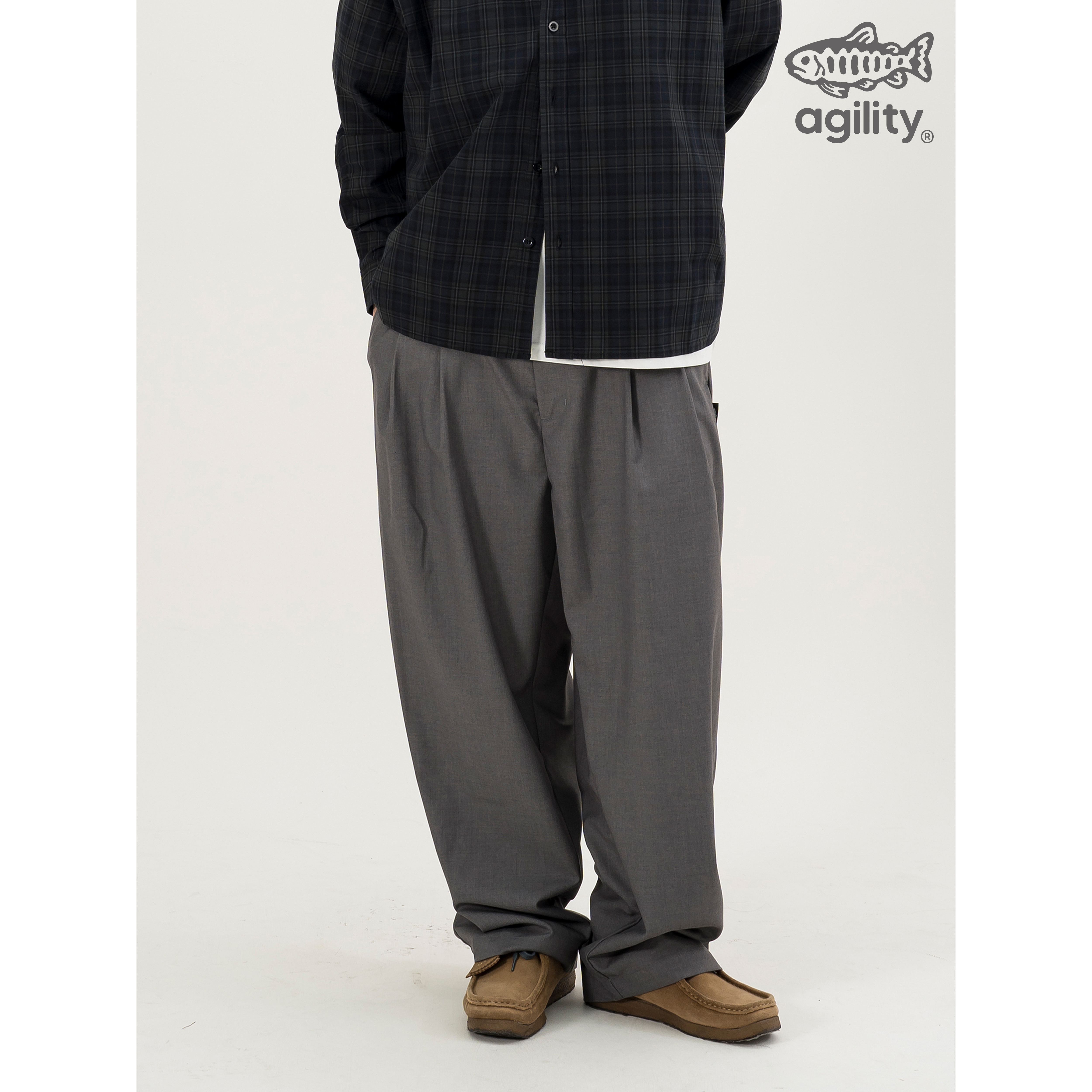 AGILITY Triple Pleated Wide Leg Pants 三褶線 寬筒落地 西裝長褲 [AC15]