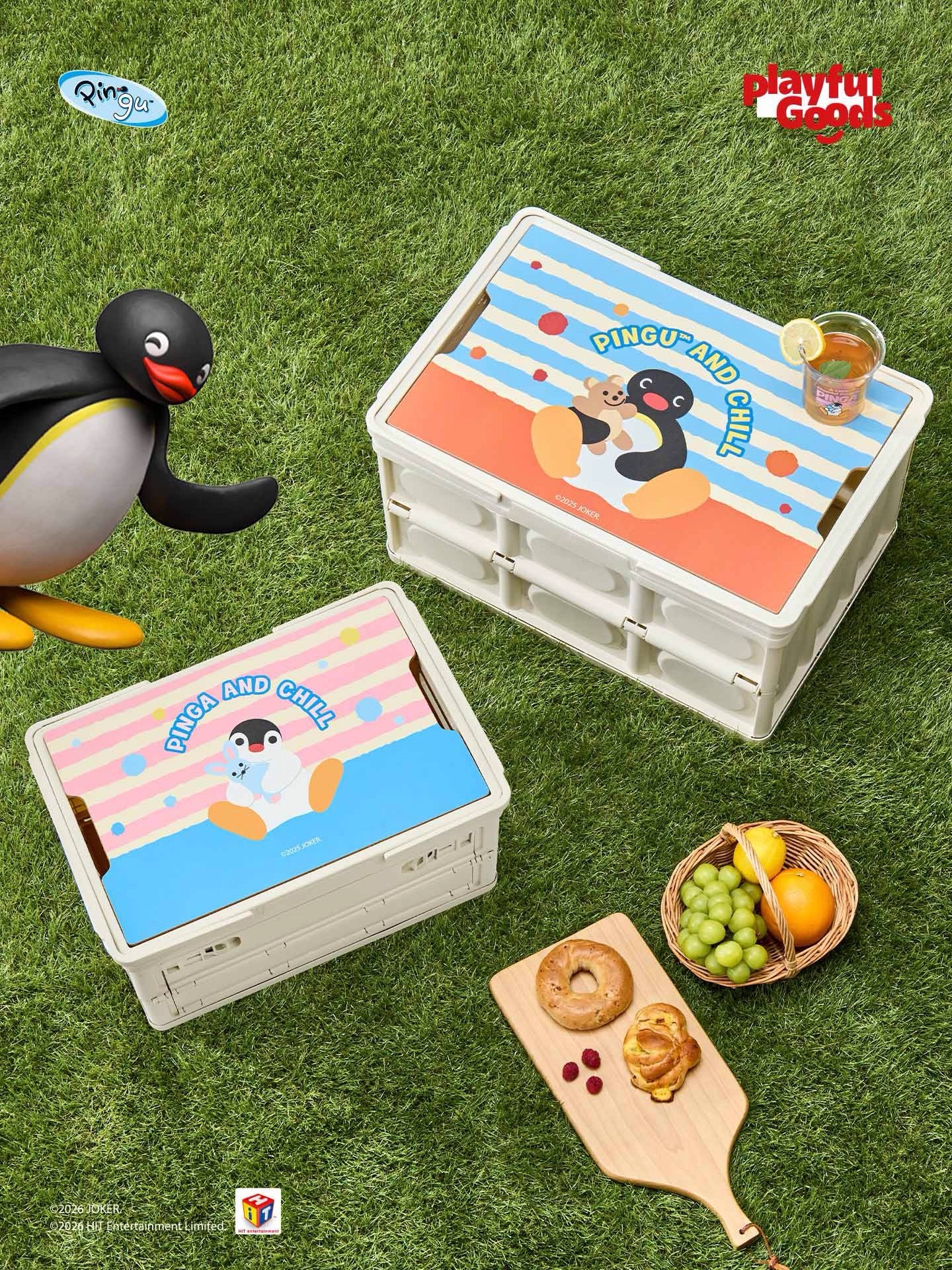 PINGU 企鵝家族 正版授權 折疊箱 收納箱 露營箱 / 現貨