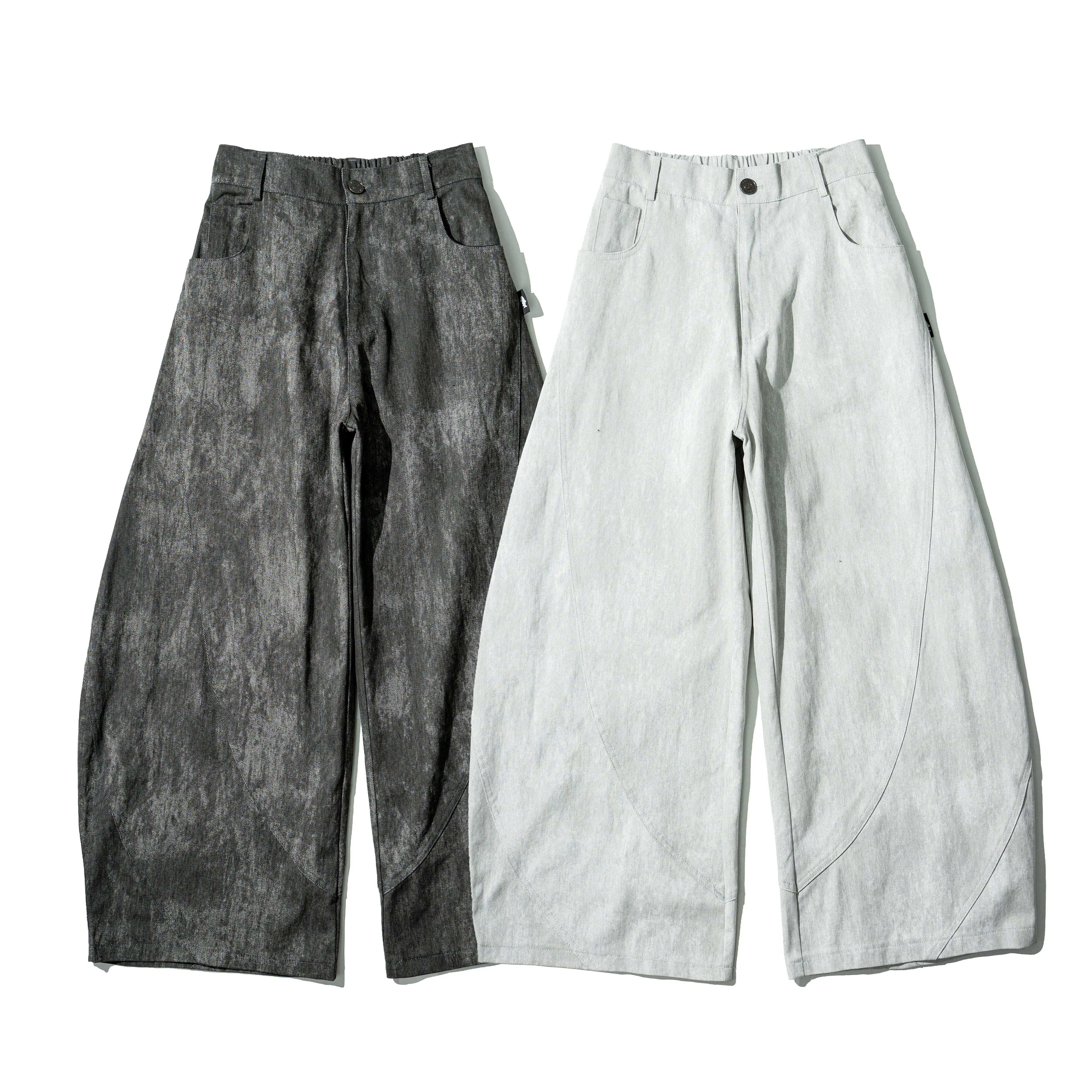 AGILITY Wide Leg Print Denim Jeans 彎刀闊腿 印花 牛仔長褲 [PD98]
