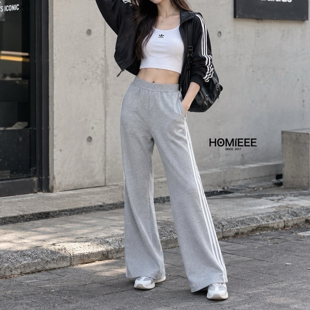 Adidas Originals Pant 休閒長褲 喇叭褲 修身 灰色 女款 [KX6892]