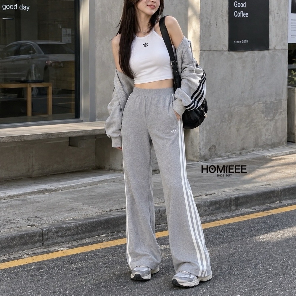 Adidas Originals Pant 休閒長褲 喇叭褲 修身 灰色 女款 [KX6892]