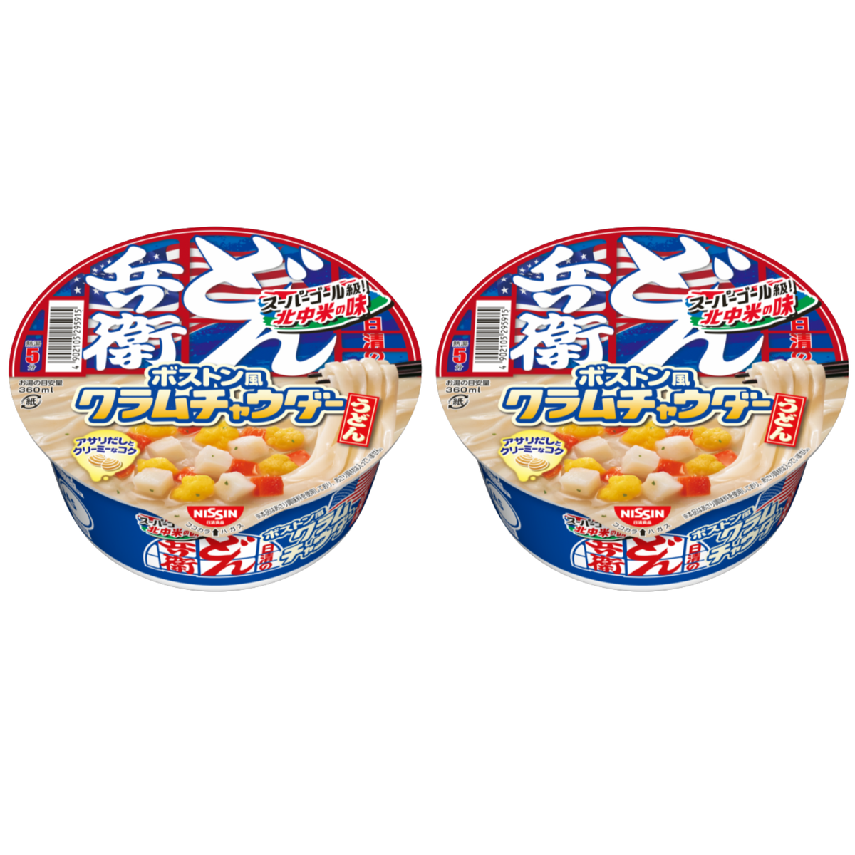 日清 兵衛波士頓風味蛤蜊濃湯烏龍麵81G 即食杯麵 X 2 到期日 2026-11-1