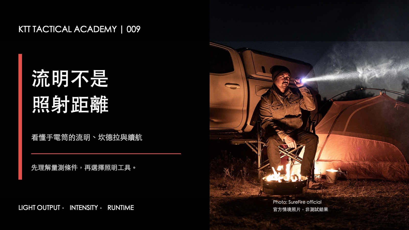 KTT Tactical Academy 009 流明不是照射距離