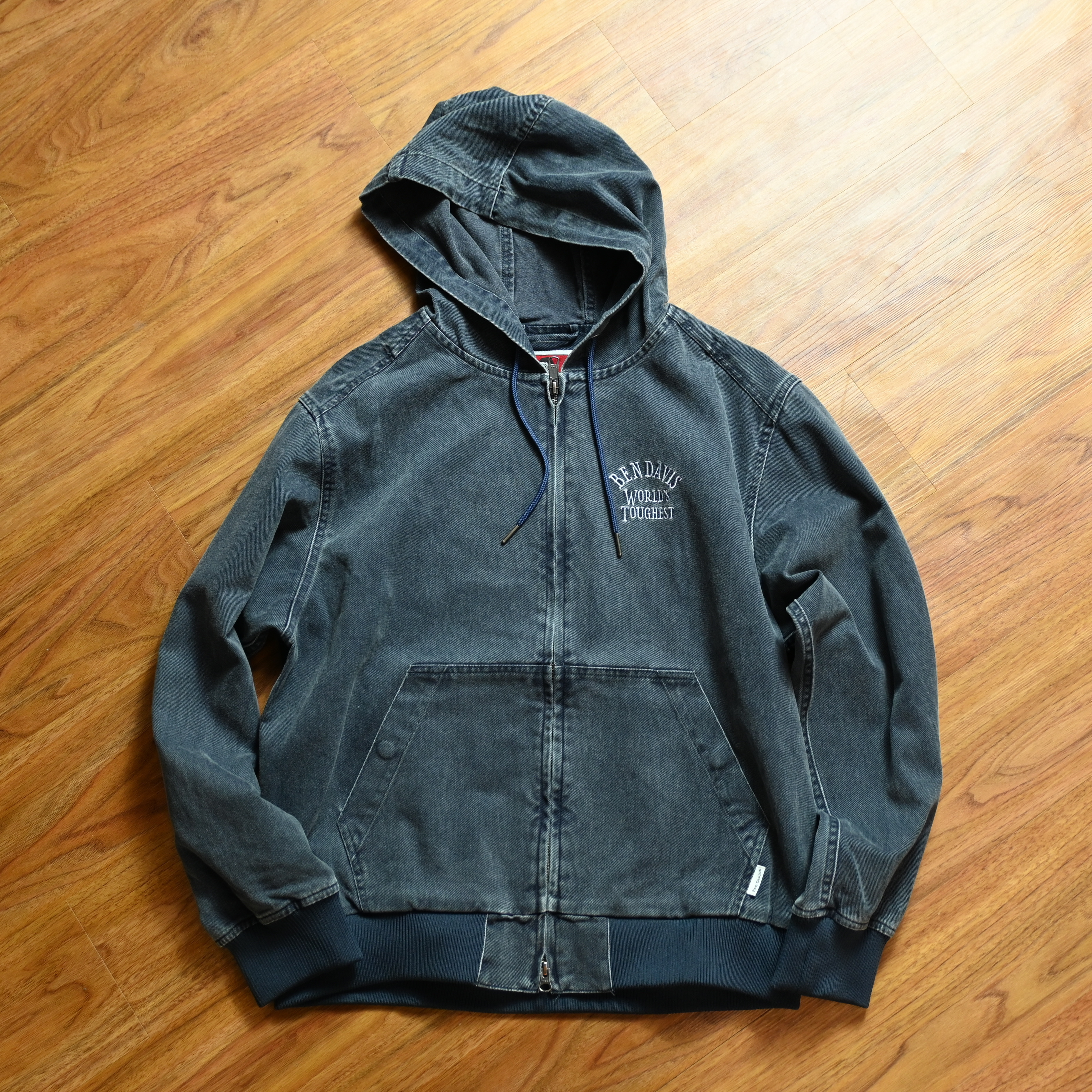 Ben Davis JP Faded Twill Zip Light Denim Jacket