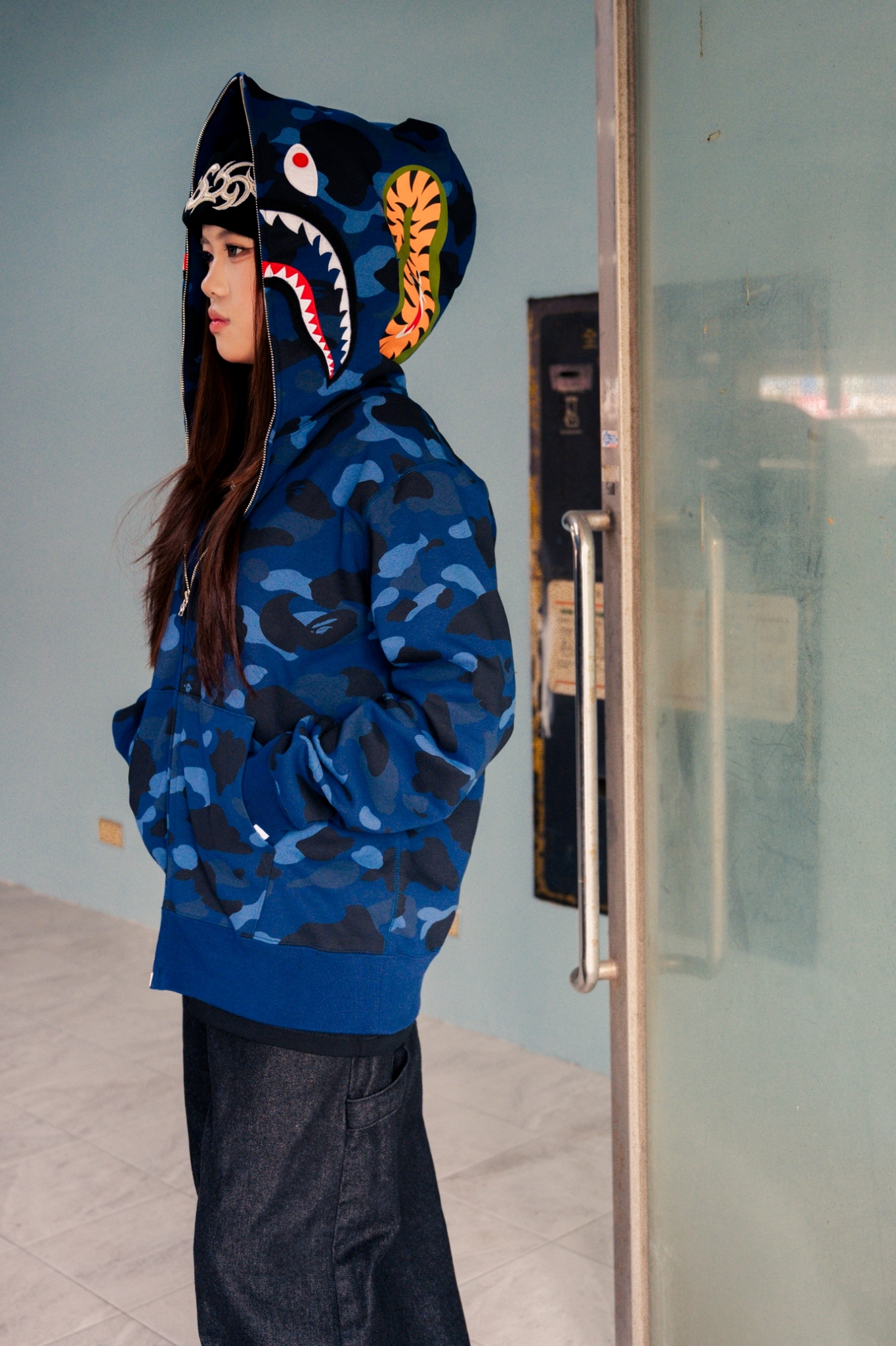☆ETW☆【EASY TO WEAR】BAPE Color Camo Shark Full Zip Hoodie 迷彩 鯊魚外套