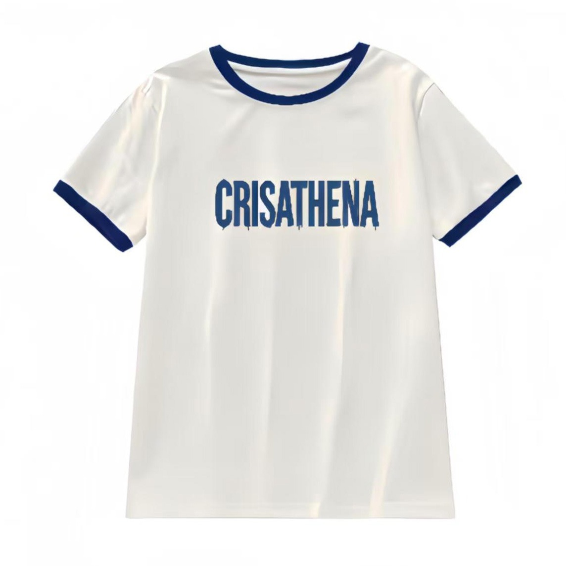 C115 Crisathena Logo T-Shirt 白色、藍色｜CT-CH2622-WHT_BLU