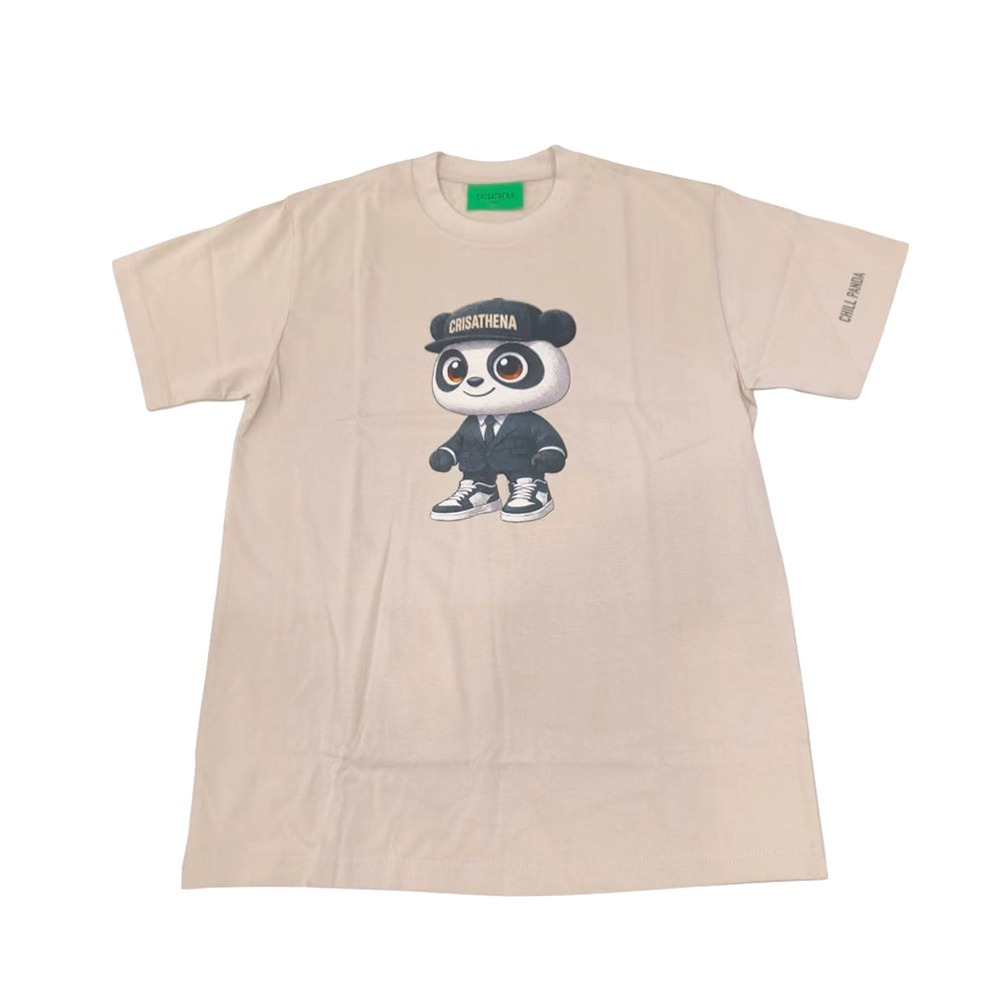 C116 Crisathena x Chill Panda Cool T-Shirt 米色｜CT-CH2624-BEG_WHT