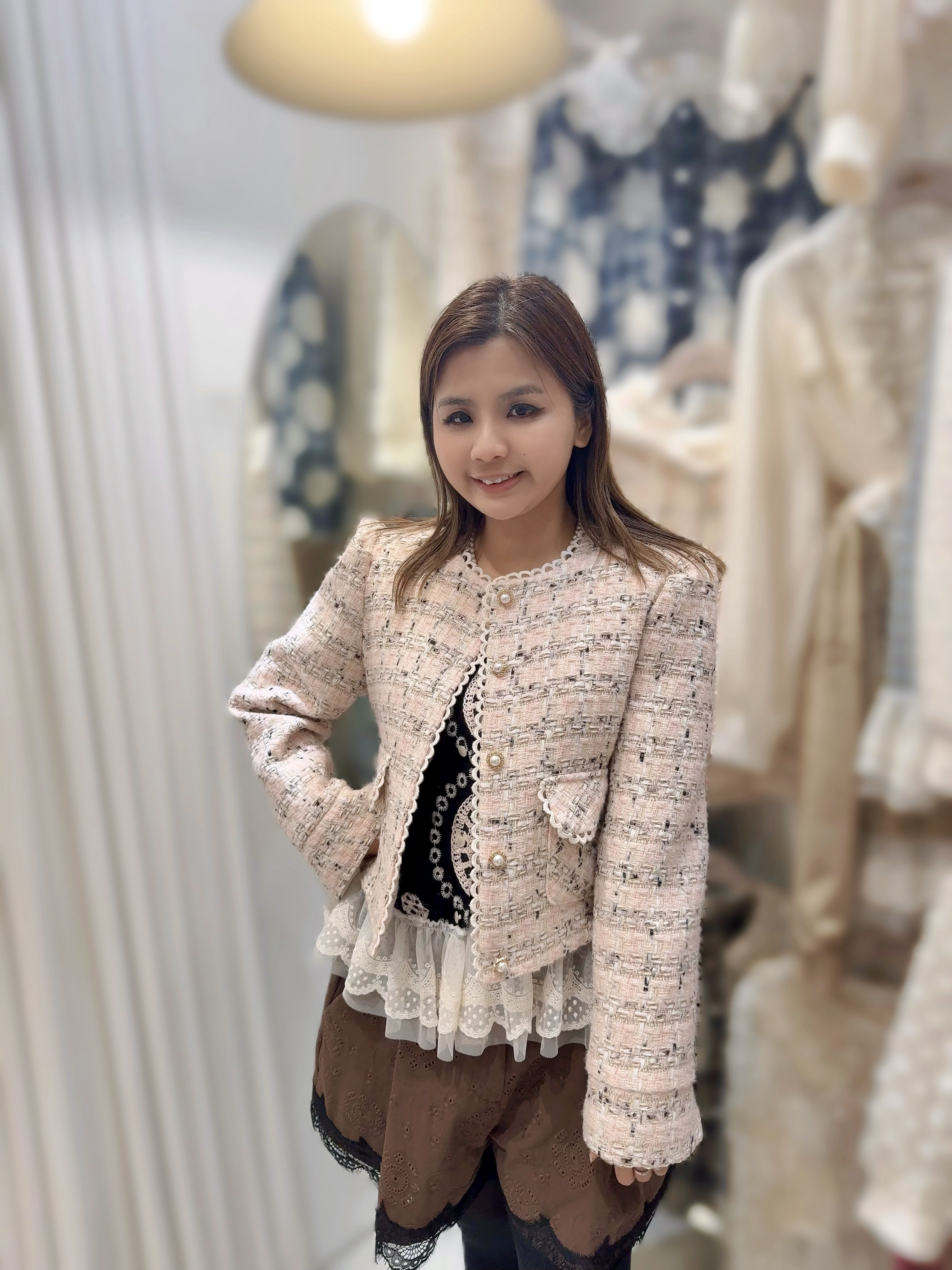Y97  人氣NO:1 外套   小香風褸 胸42 長18 (30%羊毛) $699