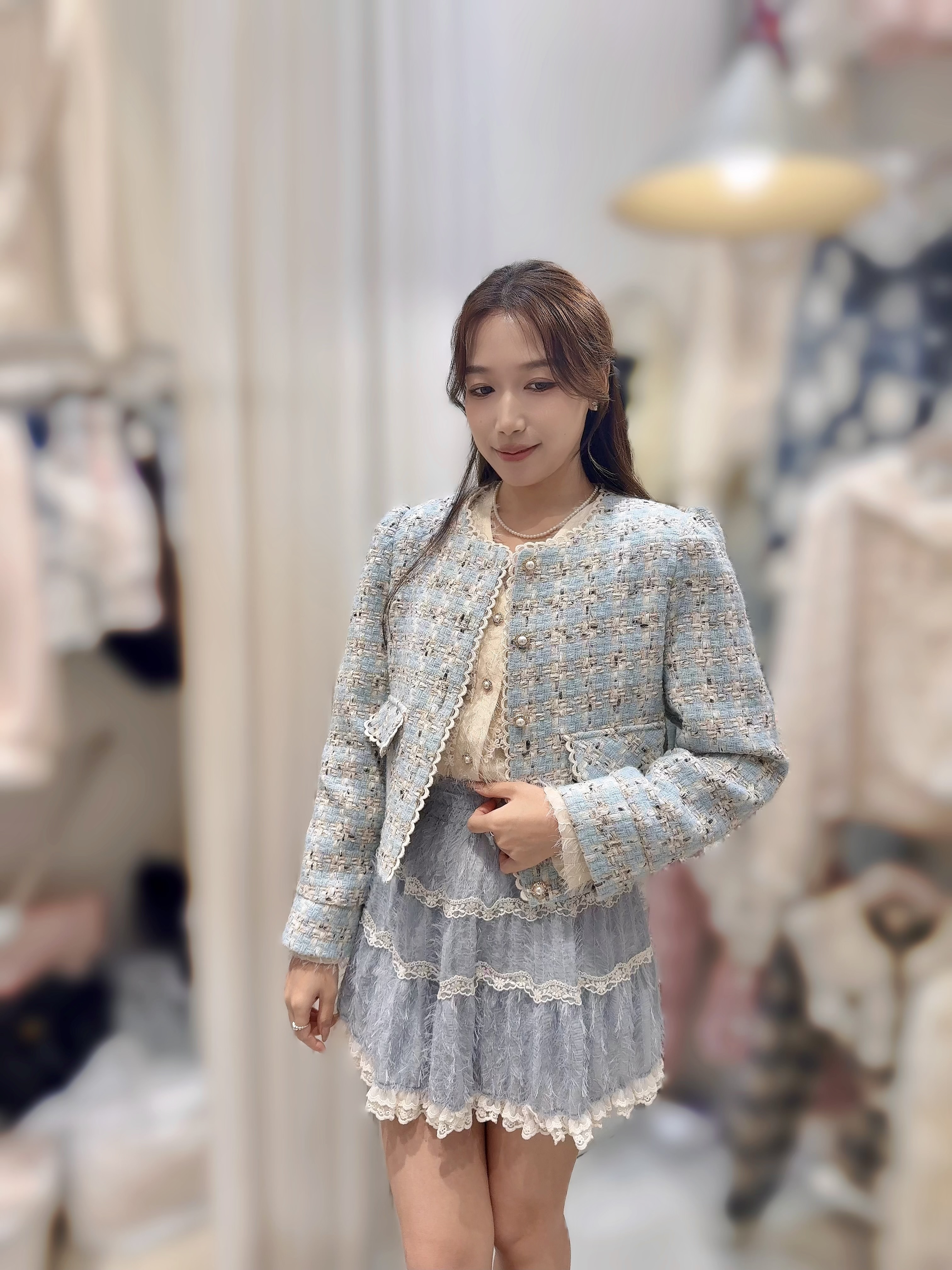 Y97  人氣NO:1 外套   小香風褸 胸42 長18 (30%羊毛) $699