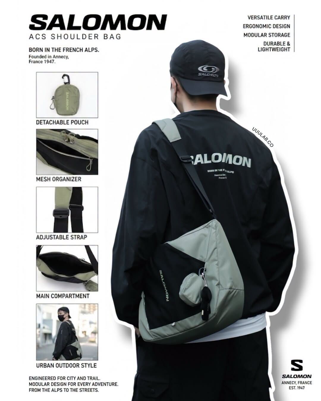 ｜熱銷搶手款🔥｜Salomon 13L ACS SHOULDER BAG 機能側背包