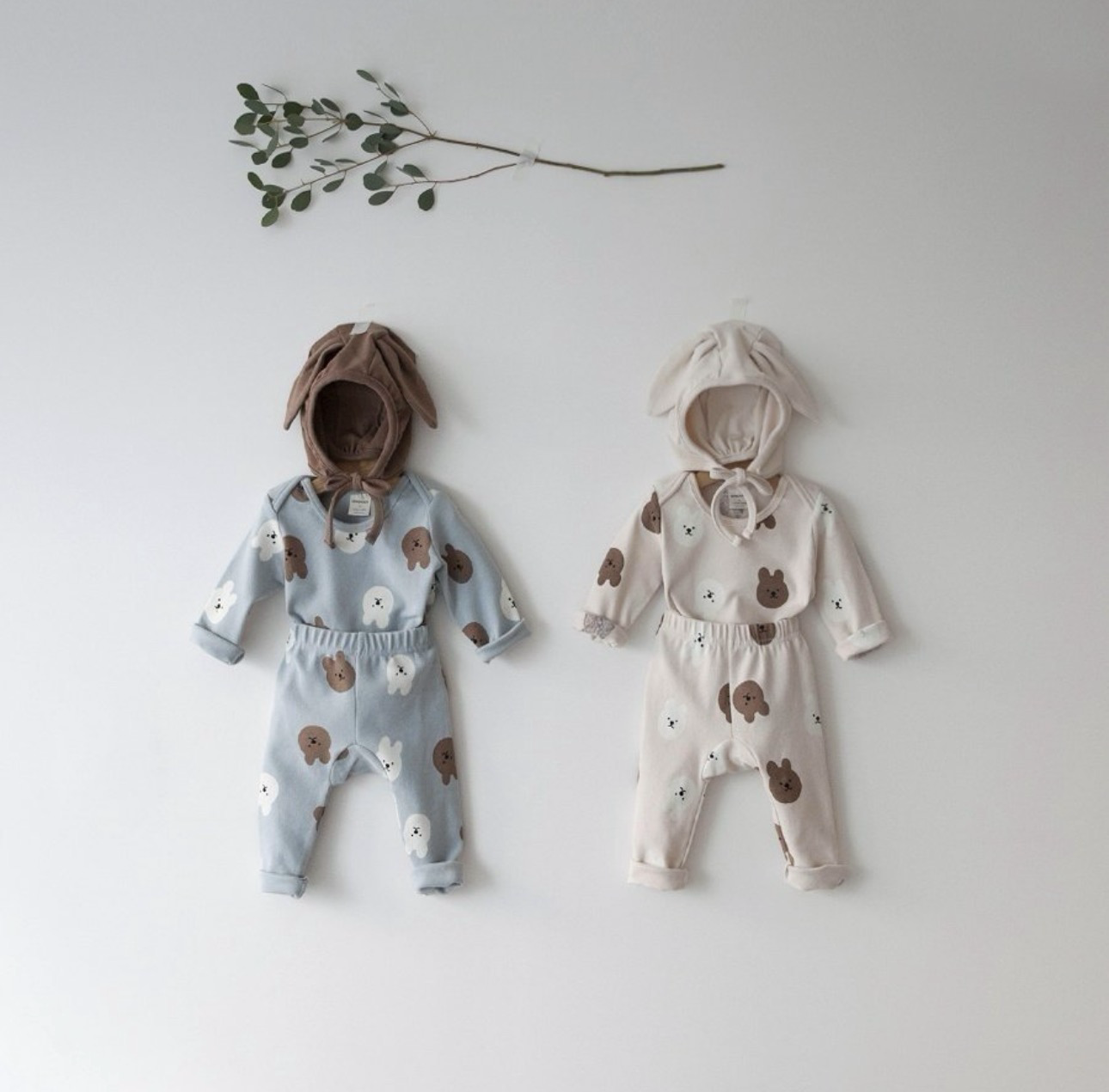 LEMONADE Bear Ear Baby Romper Set