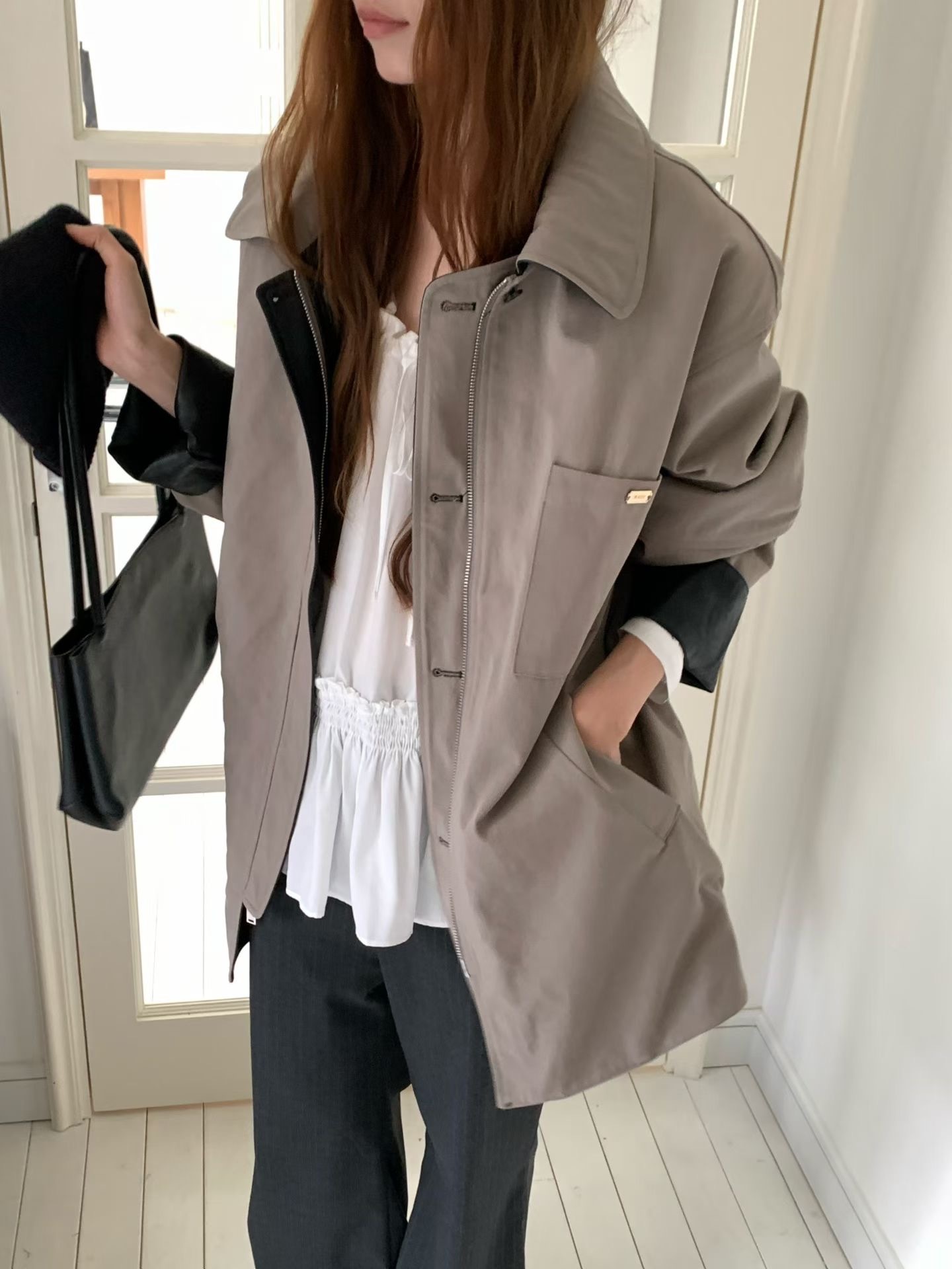 VE26123 Philly Leather Trench CT