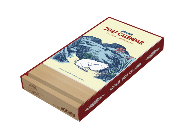 2027 Moomin 嚕嚕米 桌上型月曆卡 附木頭底座｜日本 曆生活