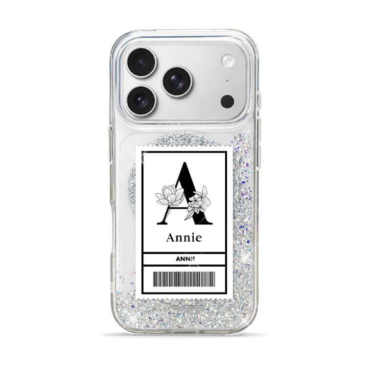 大字條碼 閃耀銀河貝拉殼 (MagSafe) - (訂製名字) iPhone客製化手機殼