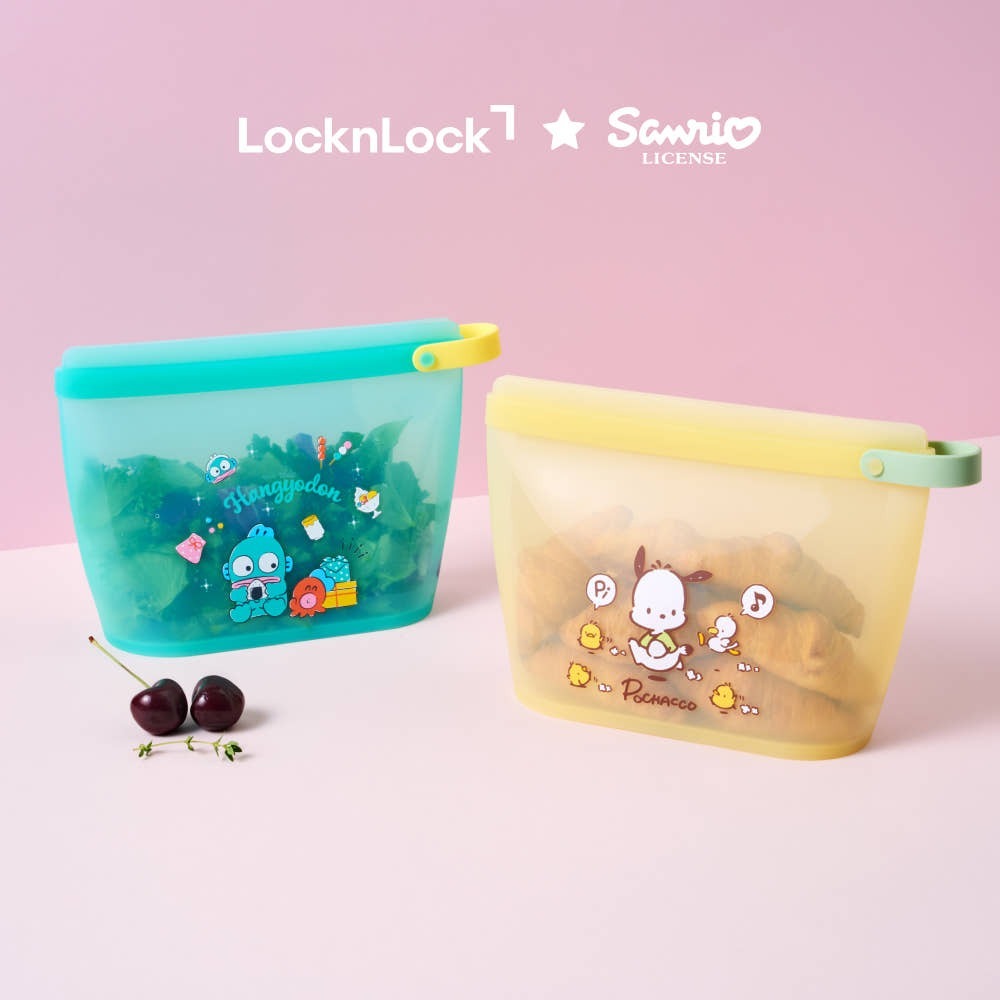 LocknLock X Sanrio Silicone Zippper Bag 1.3L