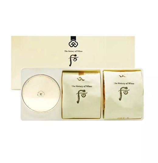 UL03  后 拱辰享 黃金氣墊粉底套盒 Luxury Golden Cushion Glow NO.21（象牙色）$269  4/2029年