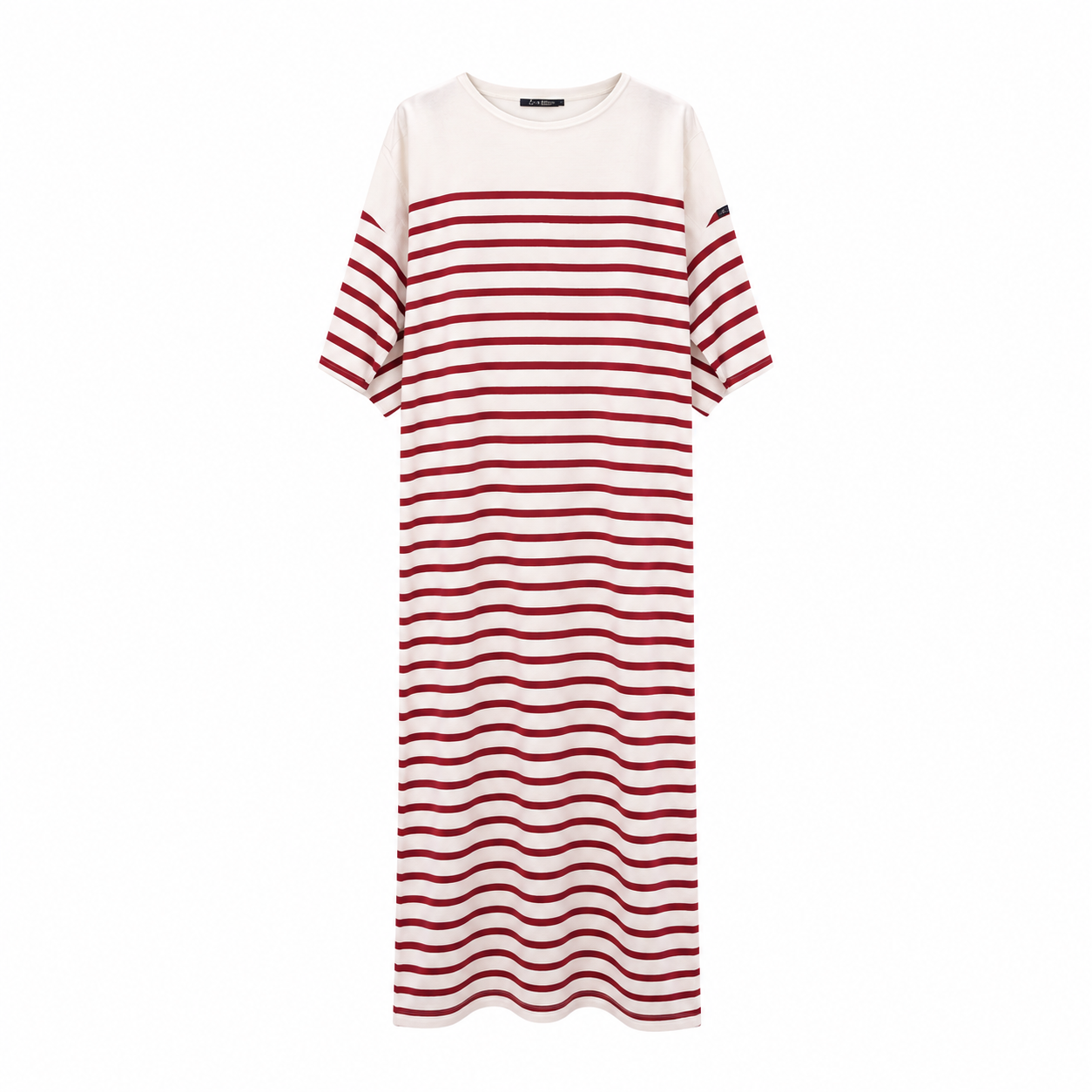 France Dress 米底紅橫條長洋裝