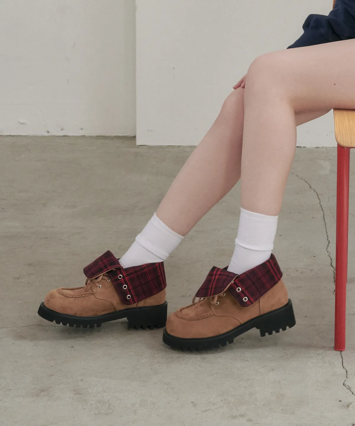 SALT AND CHOCOLATE Glen Check Boots
